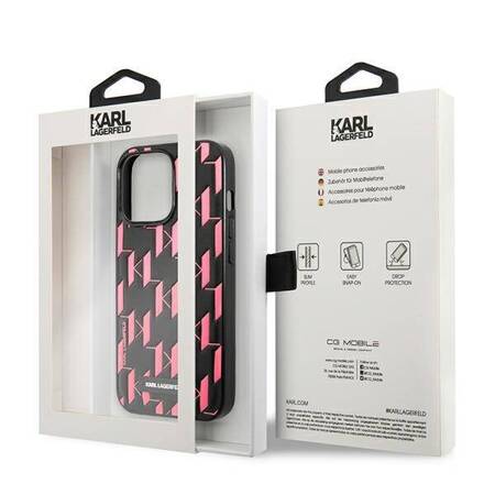 Karl Lagerfeld Monogram Plaque - Cover for iPhone 13 Pro