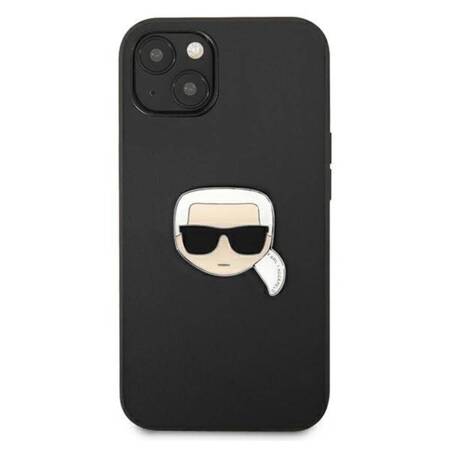 Karl Lagerfeld PU Leather Karl's Head Metal - Case for iPhone 13 mini (Black)