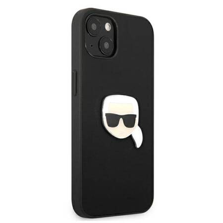 Karl Lagerfeld PU Leather Karl's Head Metal - Case for iPhone 13 mini (Black)