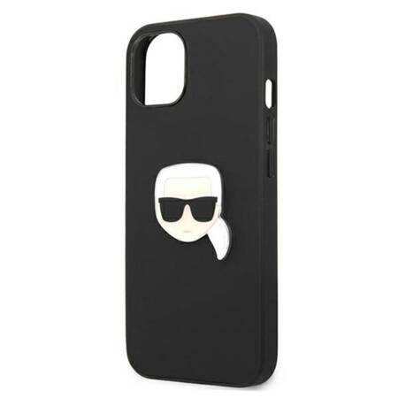 Karl Lagerfeld PU Leather Karl's Head Metal - Case for iPhone 13 mini (Black)