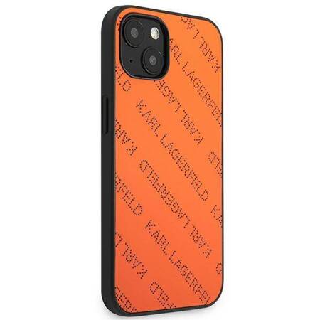 Karl Lagerfeld Perforated Allover - Cover for iPhone 13 (Orange)