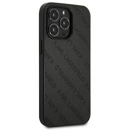 Karl Lagerfeld Perforated Allover - Cover for iPhone 13 Pro Max (Black)
