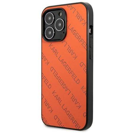 Karl Lagerfeld Perforated Allover - Cover for iPhone 13 Pro Max (Orange)