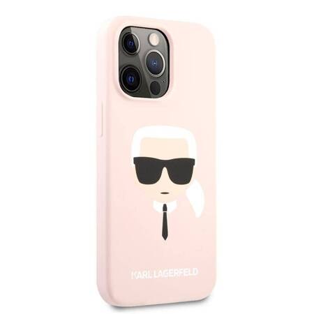 Karl Lagerfeld Silicone Ikonik Karl`s Head - Case for iPhone 13 Pro Max (Pink)