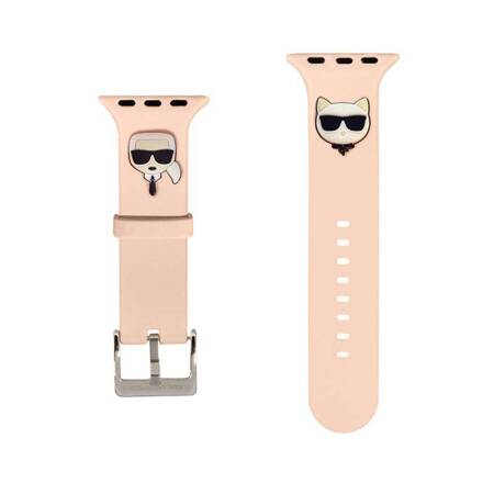 Karl Lagerfeld Silicone Karl & Choupette Heads - Watch Strap for Apple Watch 38/40/41 mm  (Pink)
