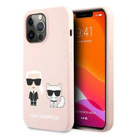 Karl Lagerfeld Slilicone Karl & Choupette - Case for iPhone 13 Pro Max (Pink)