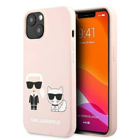 Karl Lagerfeld Slilicone Karl & Choupette Magsafe - Case for iPhone 13 (Pink)