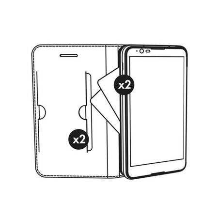 Krusell Malmo 4 Card Foliocase - Wallet Case for Sony Xperia XA1 with stand up (White)