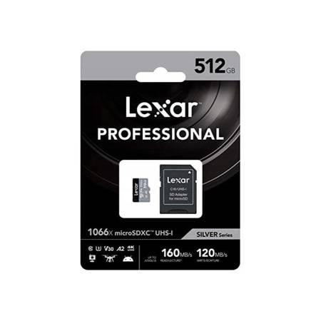 Lexar MicroSDXC - Memory card 512 GB Class 10 UHS-I U3 120/160 MB/s with adapter