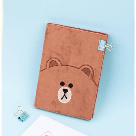 Line Friends - Plush Notebook A5 (brown)