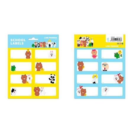 Line Friends - Sticker / label set 16 pcs