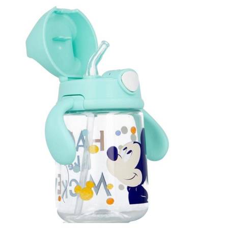 Mickey Mouse - Non-spill cup 370 ml with straw (Cool)