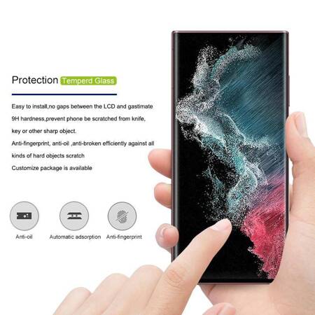 Mocolo 3D 9H Full Glue - Full screen protection glass Samsung S22 Ultra (Black)