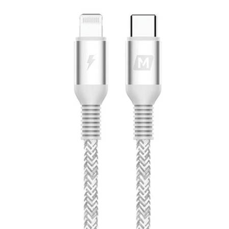 Momax Elite Link - Nylon Braided MFi Certified Lightning to Type-C Cable 1.2 m (Silver)