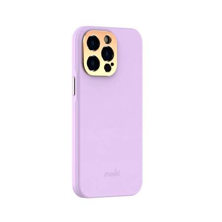 Moshi Napa Midnight - Leather case for iPhone 14 Pro Max (Lavender Purple)