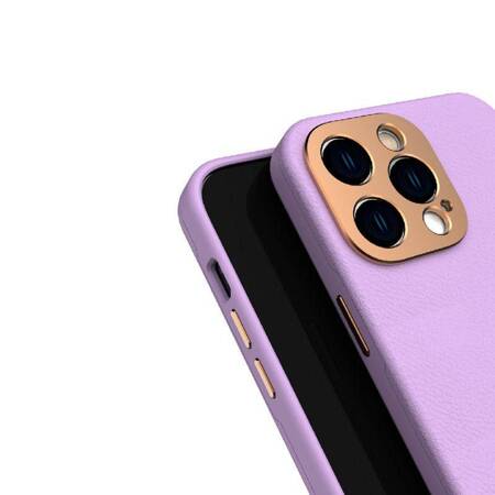 Moshi Napa Midnight - Leather case for iPhone 14 Pro Max (Lavender Purple)