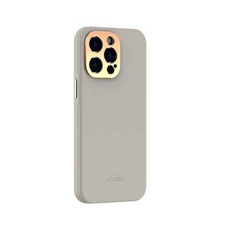 Moshi Napa Midnight - Leather case for iPhone 14 Pro Max (Serene Gray)