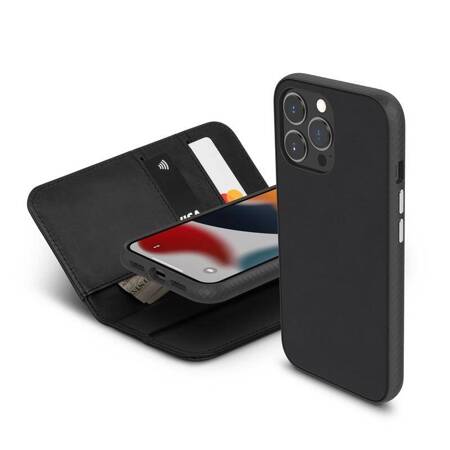 Moshi Overture Case with Detachable Magnetic Wallet for iPhone 13 Pro (SnapTo™) - Jet Black