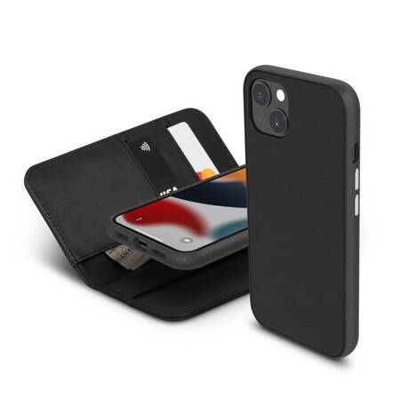 Moshi Overture Case with Detachable Magnetic Wallet for iPhone 13 (SnapTo™) - Jet Black