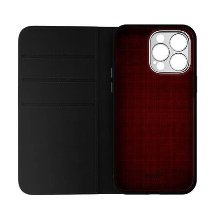 Moshi Overture MagSafe Case with Detachable Magnetic Wallet for iPhone 14 Pro Max (Black)