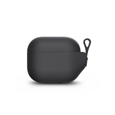 Moshi Pebbo Case for AirPods 3 with Detachable Wrist Strap and LintGuard™ Protection - Shadow Black