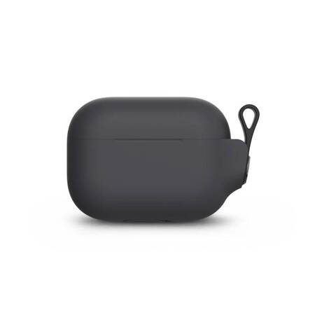 Moshi Pebbo Case for AirPods Pro with Detachable Wrist Strap and LintGuard™ Protection - Shadow Black