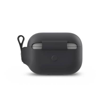 Moshi Pebbo Case for AirPods Pro with Detachable Wrist Strap and LintGuard™ Protection - Shadow Black