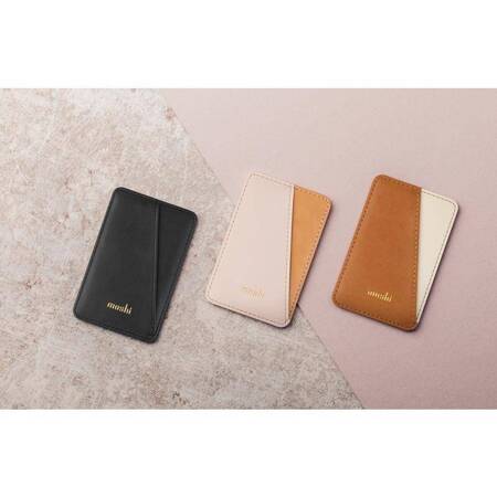 Moshi Slim Wallet - Magnetic Wallet (SnapTo ™ System) (Caramel Brown)