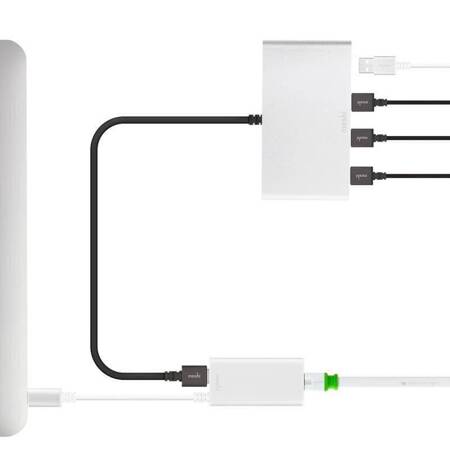 Moshi USB-C to Gigabit Ethernet Adapter (Silver)