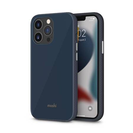 Moshi iGlaze - Premium Hybrid Case for iPhone 13 Pro (SnapTo system) (Slate Blue)