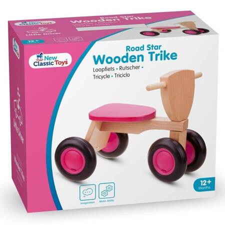 New Classic Toys - Wooden bicycle balance pink