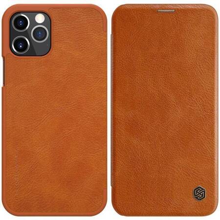 Nillkin Qin Leather Case - Case for Apple iPhone 12 Pro Max (Brown)