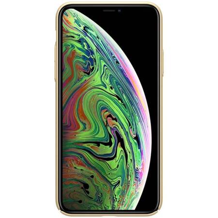 Nillkin Super Frosted Shield - Case for Apple iPhone 11 Pro Max z wycięciem na logo (Golden)