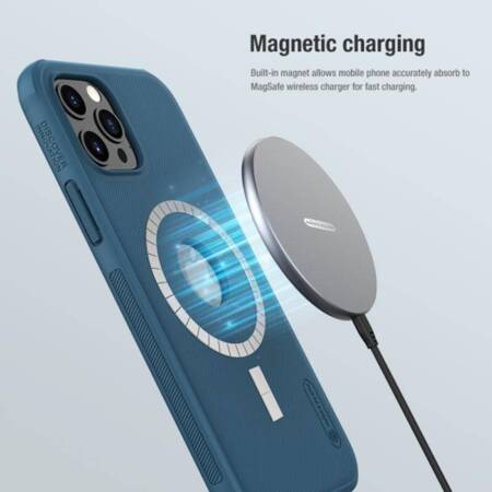 Nillkin Super Frosted Shield Magnetic - Case for Apple iPhone 12 Pro Max (Blue)