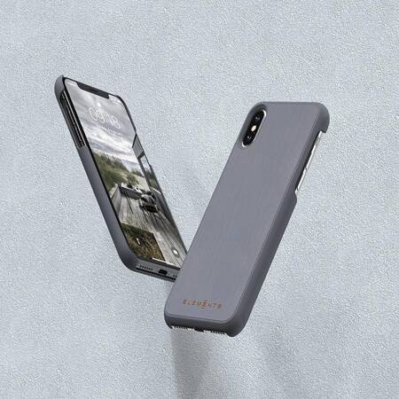 Nordic Elements Original Gefion - Case for iPhone Xs Max with real maple wood (Mid Grey)