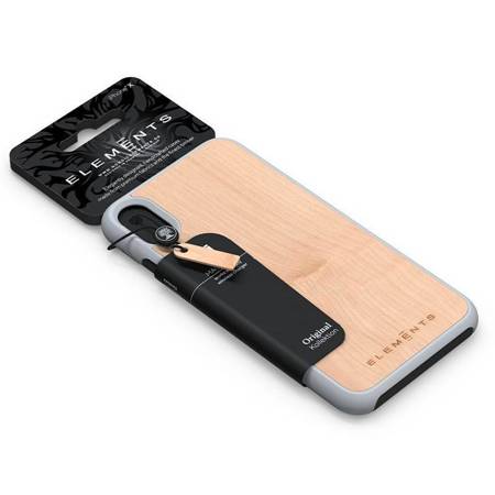 Nordic Elements Original Gefion - Case for iPhone Xs / X with real maple wood (Light Grey)
