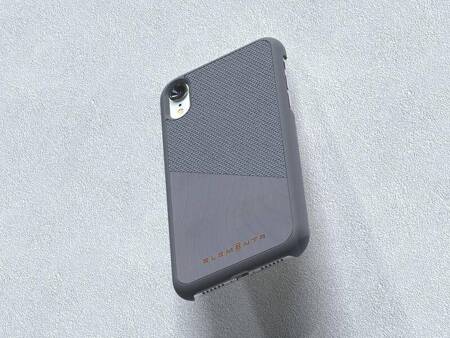 Nordic Elements Original Hel - Case for iPhone XR with real maple wood (Mid Grey)
