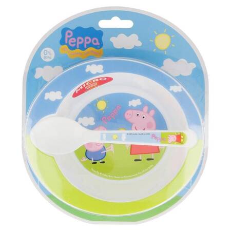 Peppa Pig - Microwave melamine set (spoon + bowl)