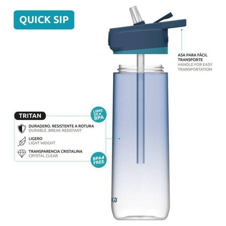 Quokka Quick Sip - Leakproof water bottle with straw 830 ml (Tropicool)