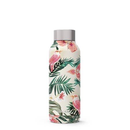 Quokka Solid - Stainless steel double wall vacuum insulated water bottle, portable thermos 510 ml  (Flora Jungle)