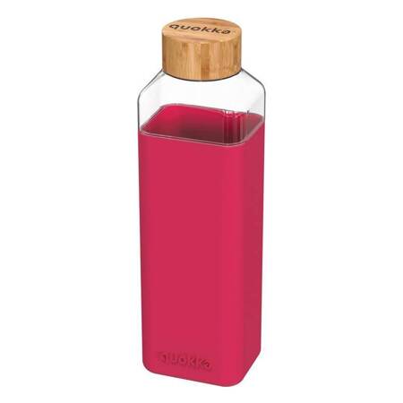 Quokka Storm - Glass rounded bottle with silicone cover 700ml (Maroon)