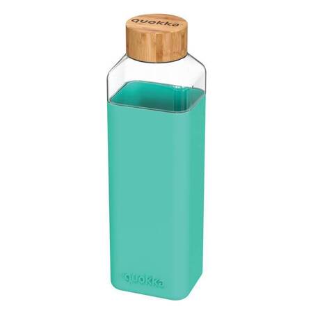 Quokka Storm - Glass rounded bottle with silicone cover 700ml (Teal)