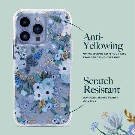 Rifle Paper Clear - Case for iPhone 14 Pro Max (Garden Party Blue)