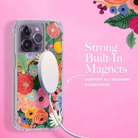 Rifle Paper Clear MagSafe - Case for iPhone 14 Pro (Garden Party Blush)