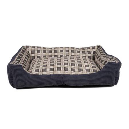 Soft bed sofa for a dog 75 x 58 x 19 cm size. L (navy blue)
