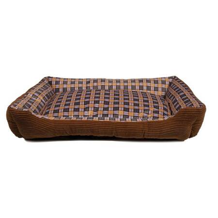 Soft bed sofa for a dog 90 x 70 x 20 cm, size XL (brown)