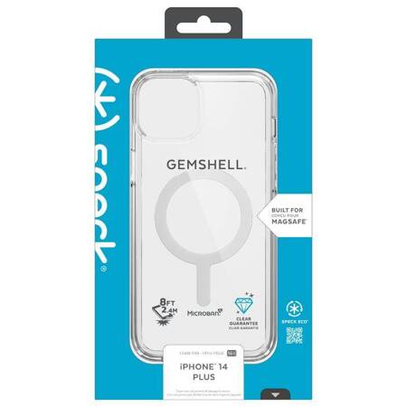 Speck Gemshell + MagSafe - Case for iPhone 14 Plus with MICROBAN coating (Clear)