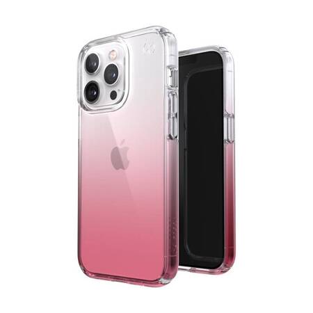 Speck Presidio Perfect-Clear + Ombre - Case for iPhone 13 Pro with MICROBAN coating (Clear/Vintage Rose)