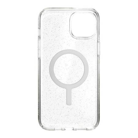 Speck Presidio Perfect-Clear with Glitter + MagSafe - Etui iPhone 14 Max z powłoką MICROBAN (Clear / Gold Glitter)