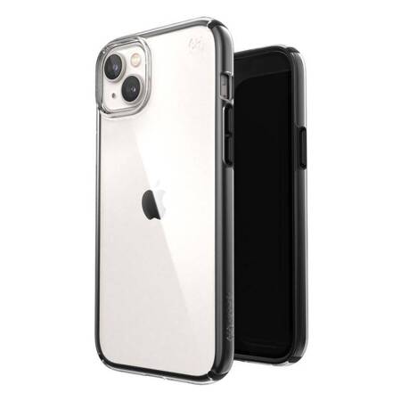 Speck Presidio Perfect-Clear with Impact Geometry - Etui iPhone 14 Max z powłoką MICROBAN (Clear / Black)